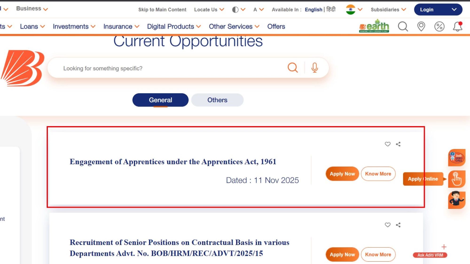 Bank Of Baroda Apprentice Vacancy 2025 Notification