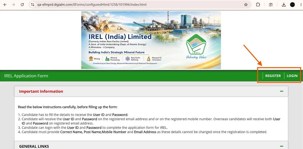 Irel Various Trade Tradesman Trainee Online Application Form 2026