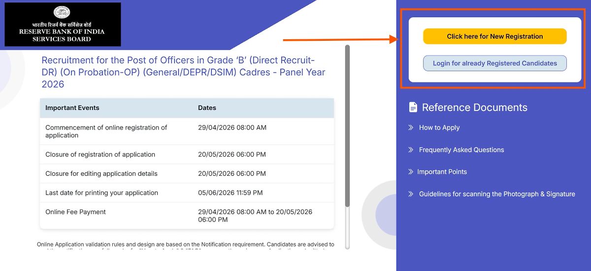 Rbi Grade B Officer Notification 2026