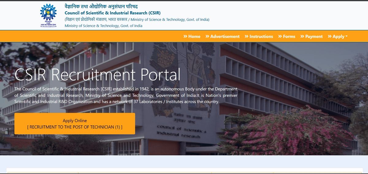 Csir Technician 1 Notification 2026