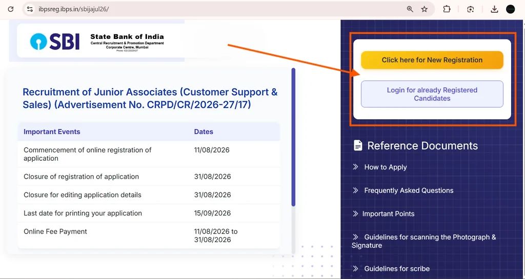 Sbi Ja Online Form 2026