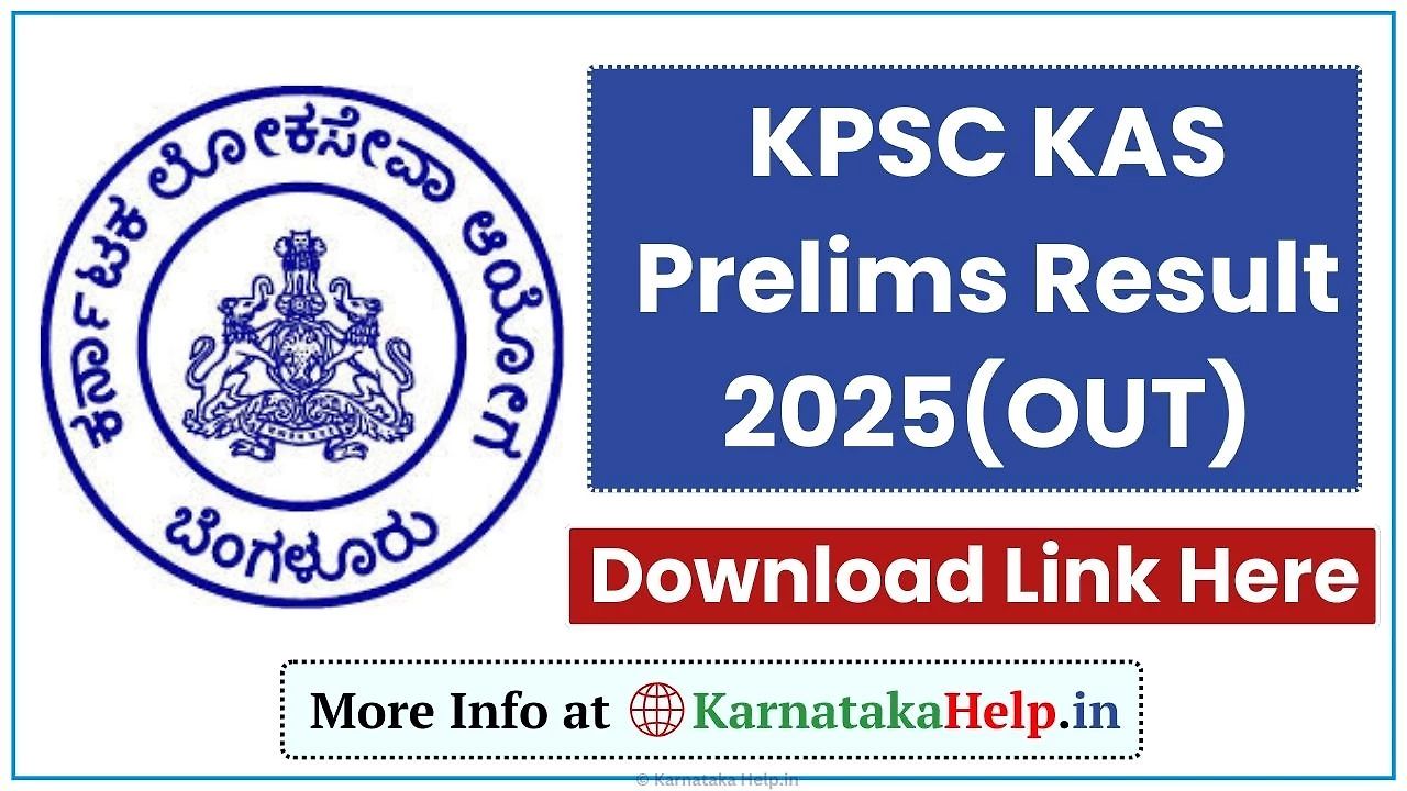 Kpsc Kas Prelims Result 2025