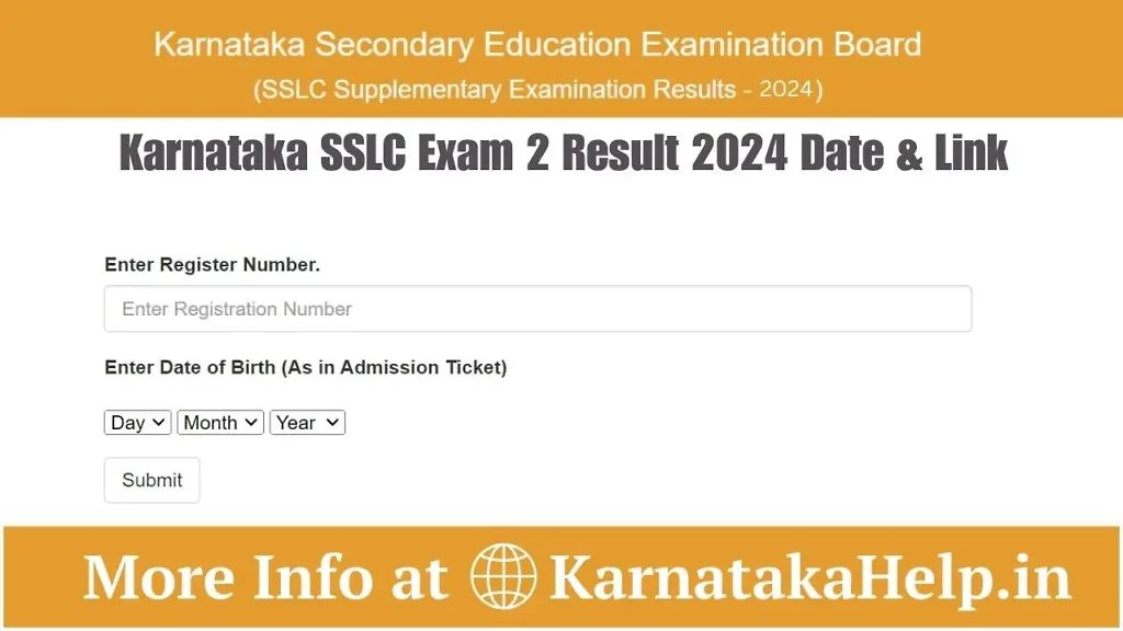 Karnataka Sslc Exam 2 Result 2024 Date