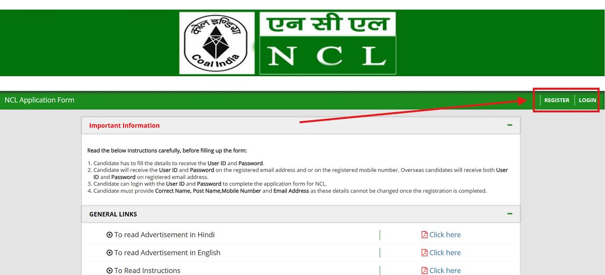 Ncl Assistant Foreman Online Form 2026