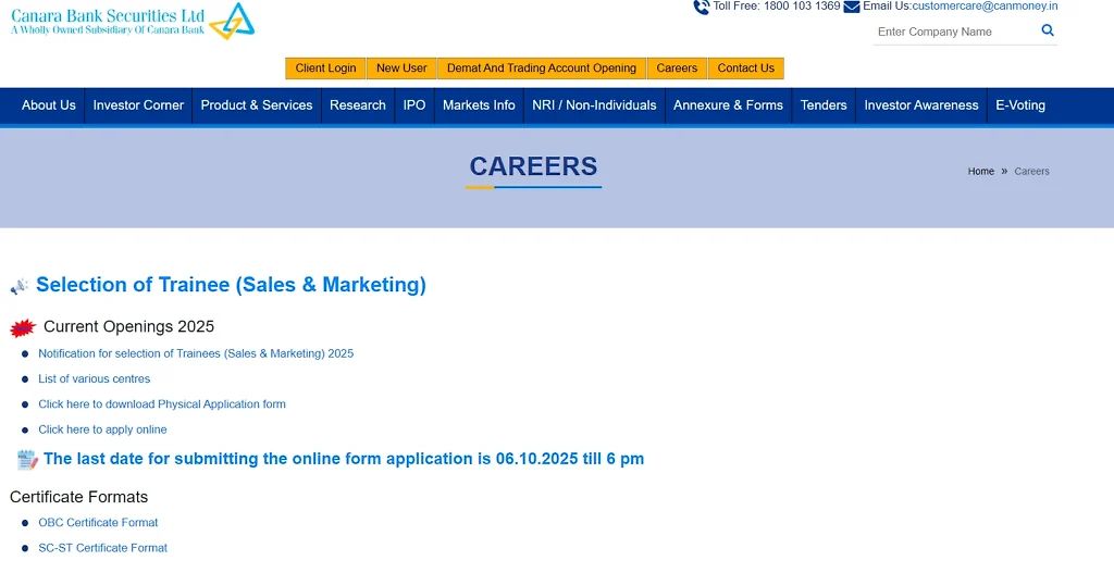 Cbsl Career Page