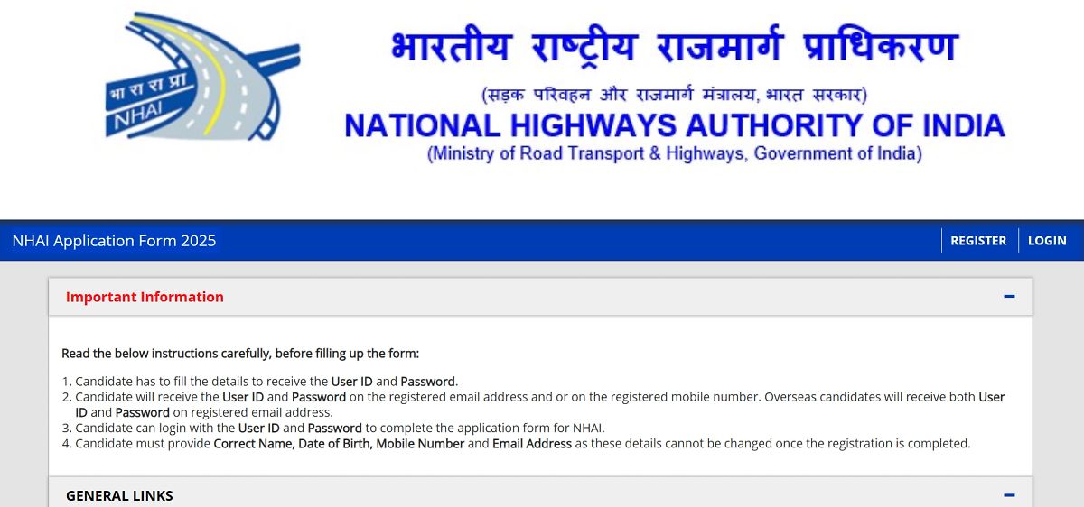 Nhai Application Form 2025