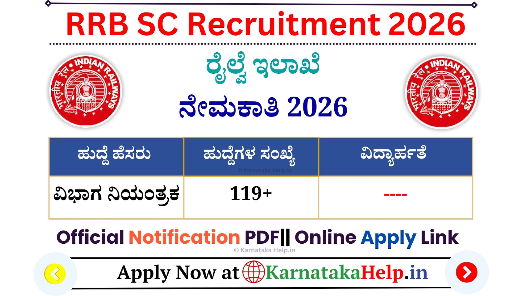 Rrb Section Controller Cen No.03/2026 Recruitment 2026 Notification