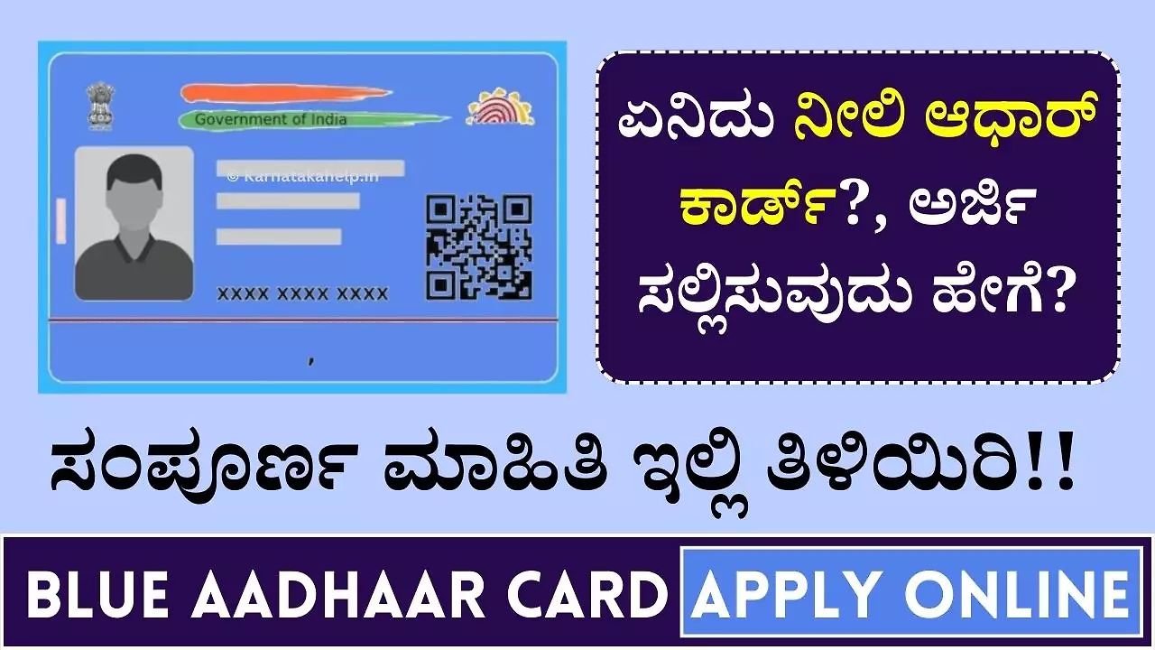 Blue Aadhaar Card Apply Online
