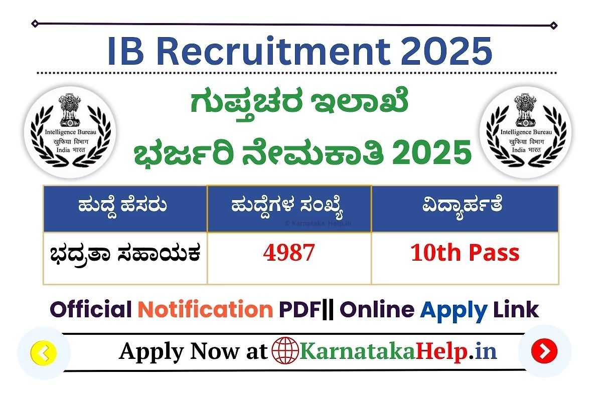 Ib Security Assistant And Executive Recruitment Notification 2025