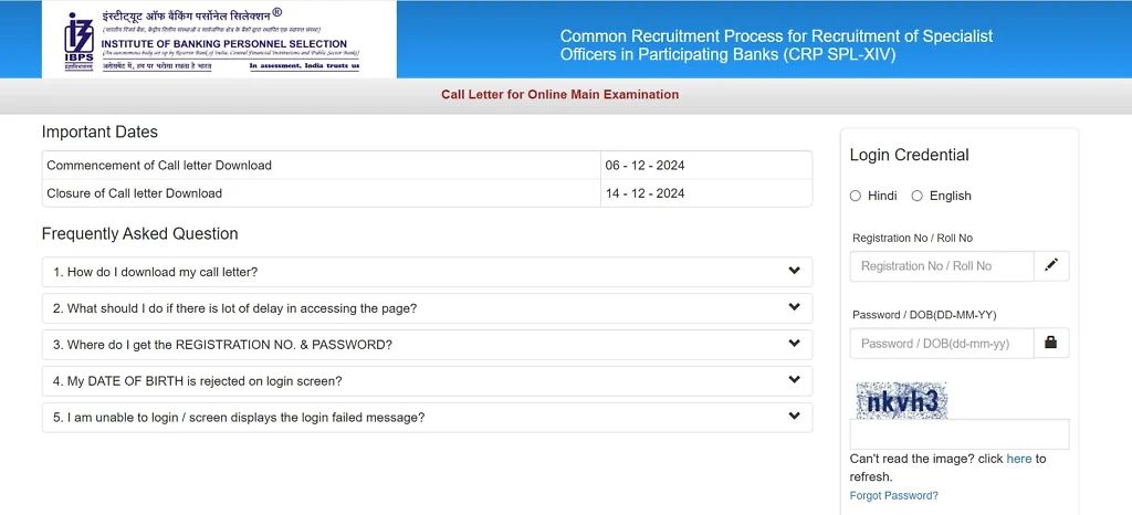 Ibps So Admit Card 2024