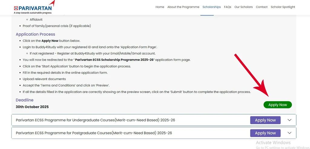 Hdfc Parivartan Scholarship Application Form 2025