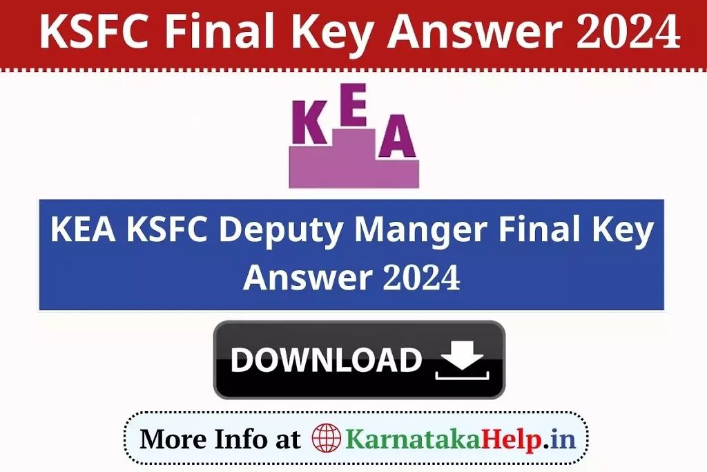 Kea Ksfc Deputy Manger Final Key Answer 2024