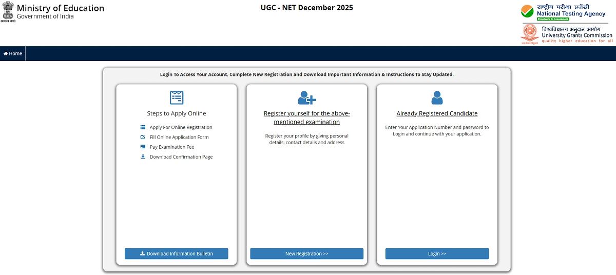 Ugc Net December 2025 Application Form