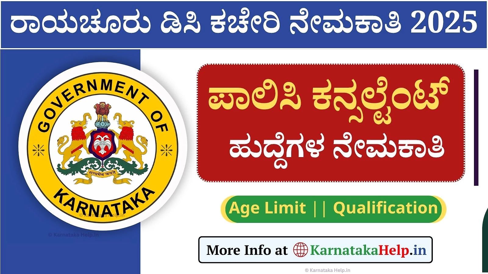 Raichur Dc Office Recruitment 2025
