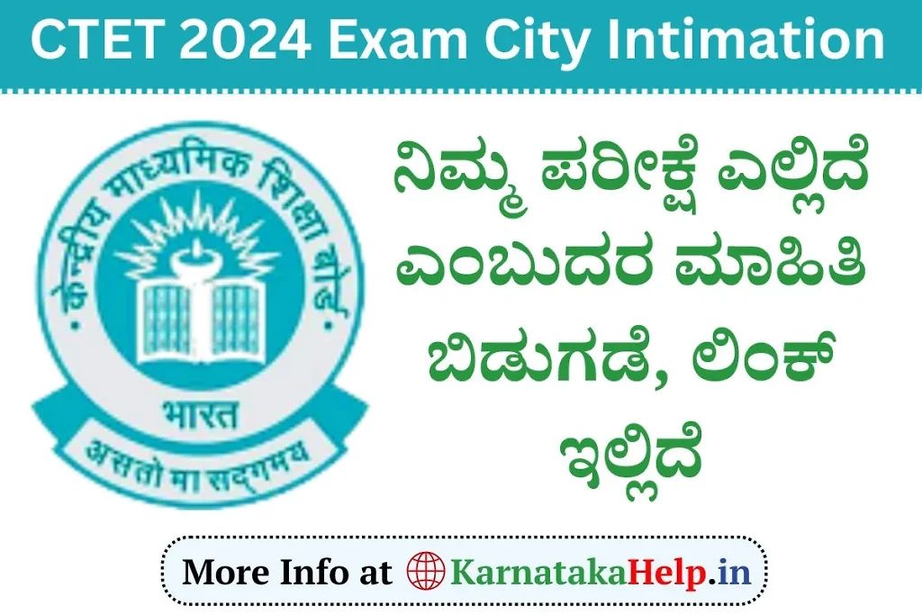 Ctet 2024 Exam City Intimation