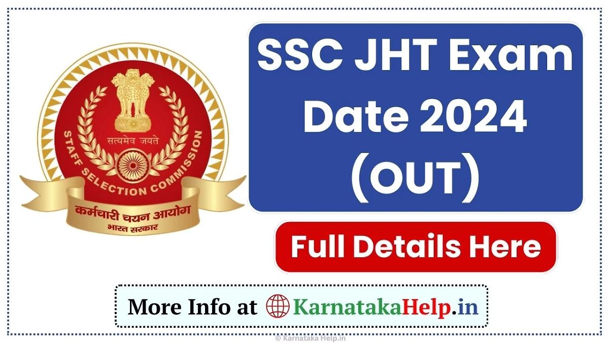 Ssc Jht 2024 Exam Date
