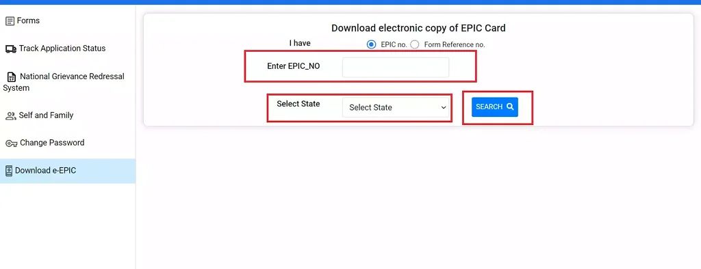 Download Digital Voter Id Card Online Step-3