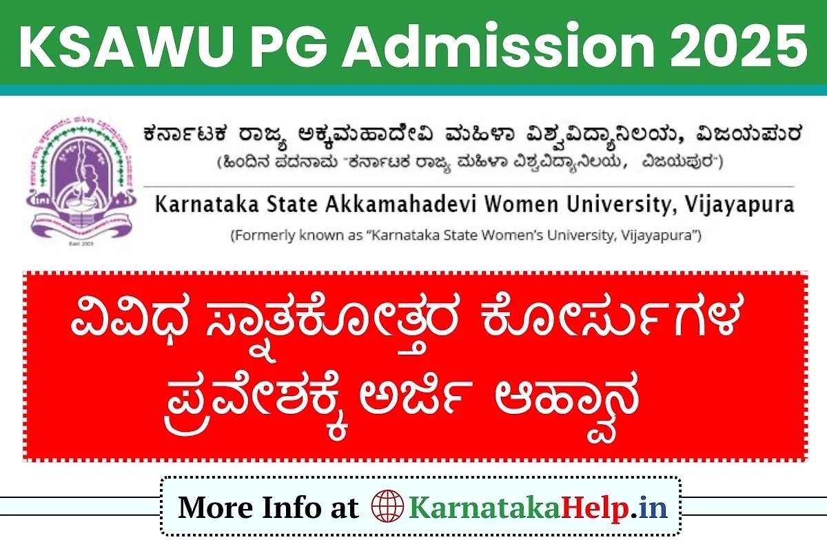 Akkamahadevi University Pg Admission 2025