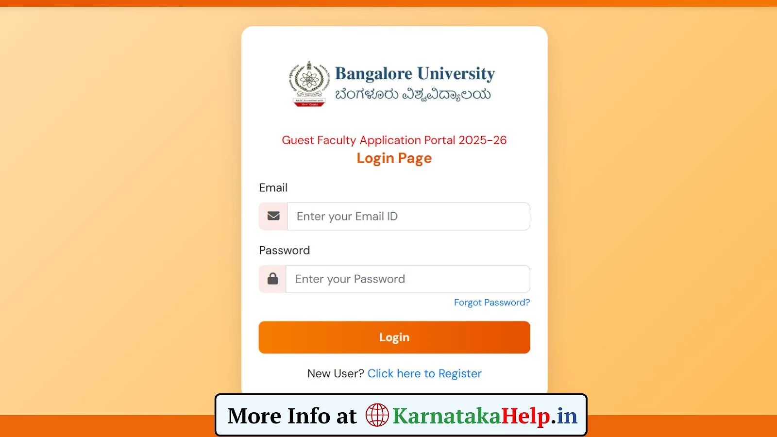 Bangalore University Guest Faculty Recruitment 2025-26 Notification