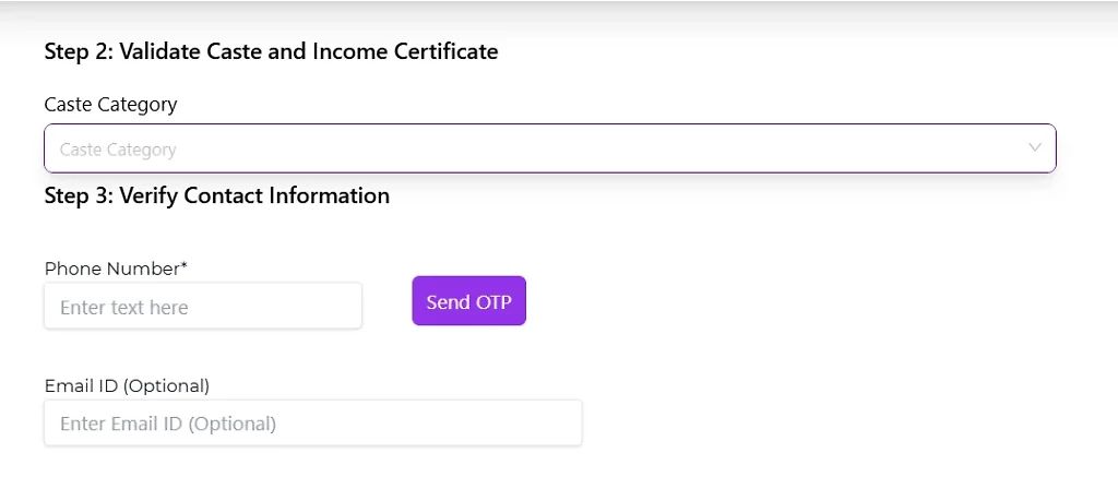 Sc St Hostel Application Student Registration Step-2, 3