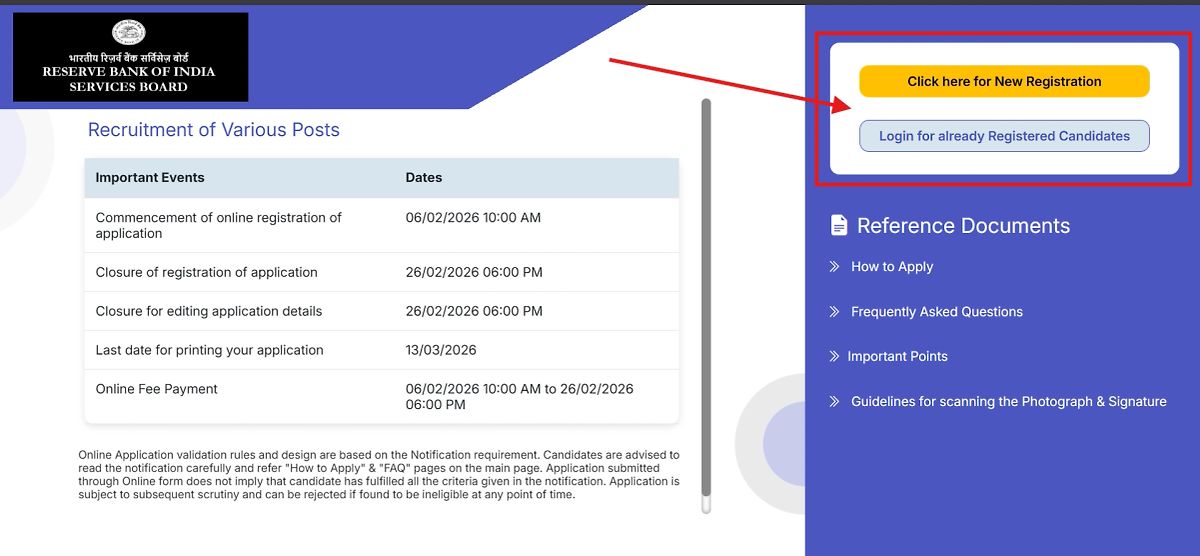 Rbi Various Posts In Non-Csg Cadre Notification 2026