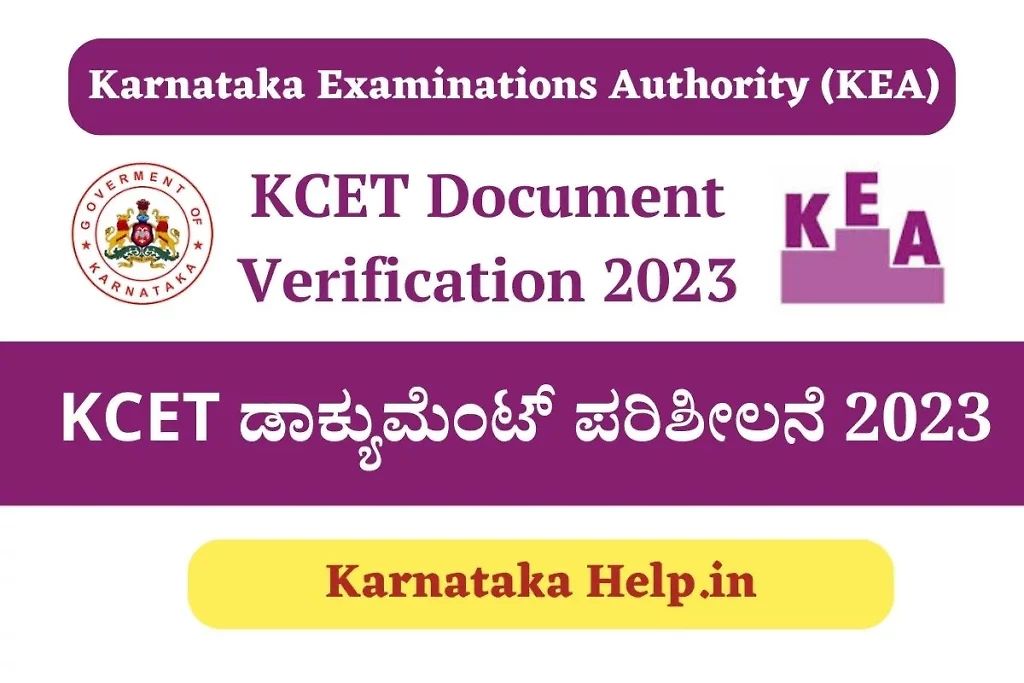 Kcet Document Verification 2023