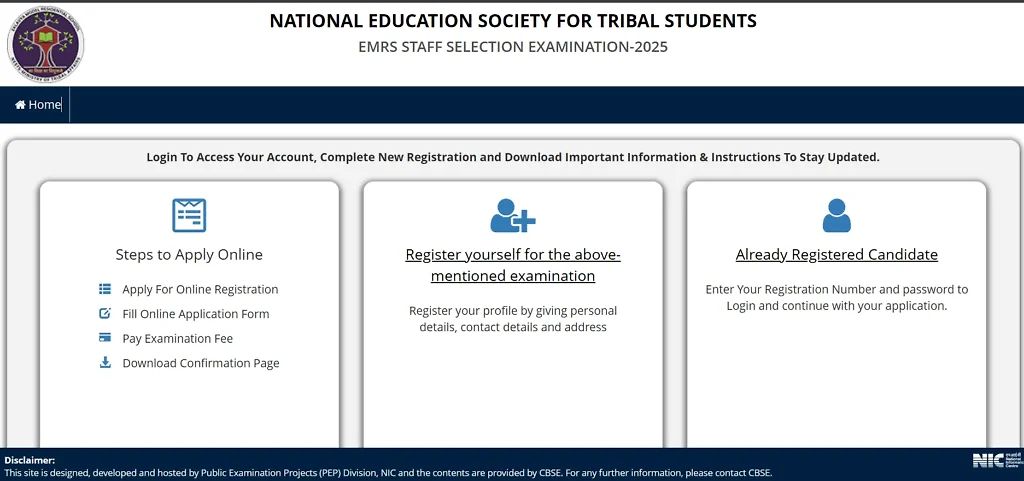 Emrs Staff Selection Examination (Esse) Online Form 2025