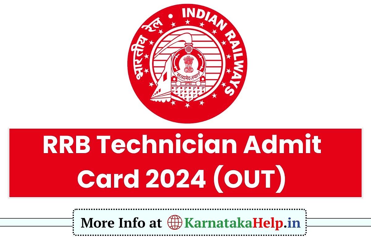 Rrb Technician Admit Card 2024