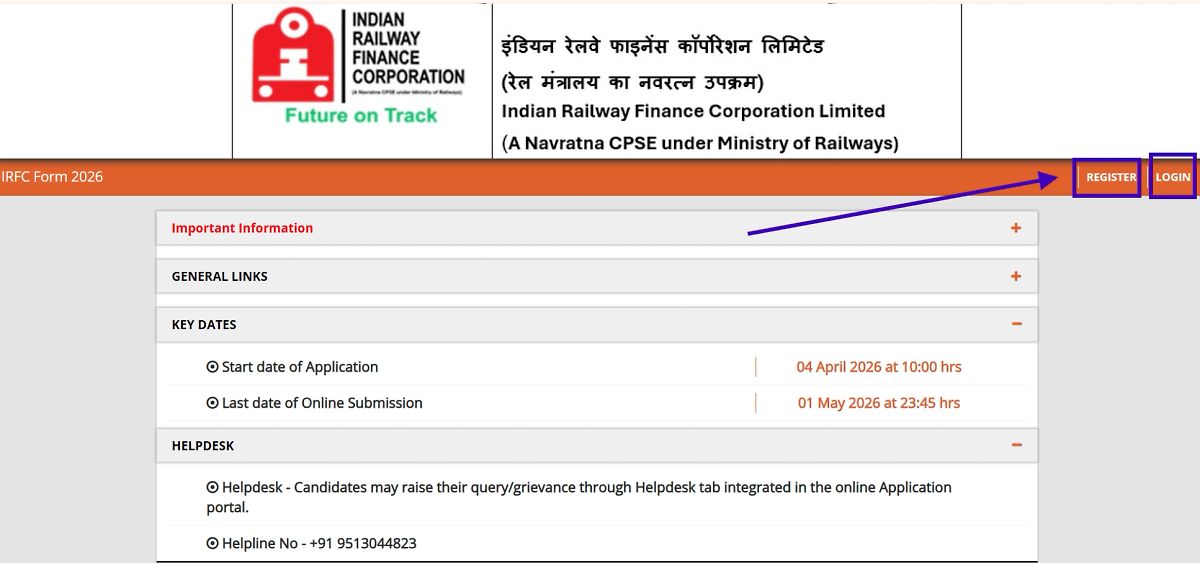 Irfc Assistant And Assistant Manager/Finance Notification 2026